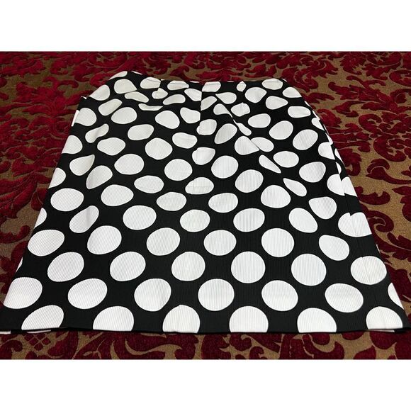 Carlisle Black & White Polka Dot Pencil Skirt Size 4 - Picture 1 of 4